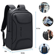 Load image into Gallery viewer, FENRUIEN Business Travel Backpack for Men, 4-layer Water Resistant Computer Backpack Fits 15.6 Inch Laptop with USB Charging for Daily Work Office Airplane
