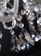 Load image into Gallery viewer, Clear 15 Lights K9 Crystal Chandelier Modern Luxurious Light Candle Pendant Lamp Ceiling Living Room Lighting for Dining Living Room Bedroom Hallway Entry 32x35 Inch Gifts（Color Clear)
