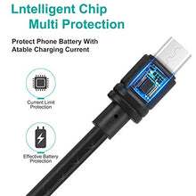 Load image into Gallery viewer, Short Micro USB Charging Cable 1ft 2.4 A, 5 Pack Android Phone Fast Charger Cord with Extra Long Length for Samsung Galaxy S7 Edge/S7/S6 Edge/S6, Note 5/4
