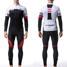 Load image into Gallery viewer, X-TIGER Cycling Clothes for Men Long Sleeve Mountain Bike Road Bicycle Shirt Jeresys Pants Padded Bike Jakcet Outfit Red

