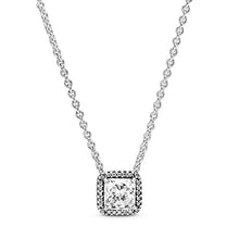 Load image into Gallery viewer, Pandora Jewelry Square Sparkle Halo Cubic Zirconia Necklace in Sterling Silver, 17.7"
