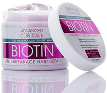 Load image into Gallery viewer, Advanced Clinicals Biotin Anti-Breakage Hair Repair Mask. Strengthen Broken, Color-Treated Hair with Repairing Deep Conditioner Manuka Honey &amp; Caffeine. Hydrating Mask Restores Weak Hair (12 Oz)
