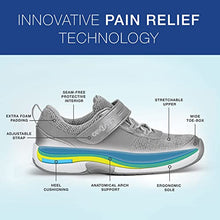 Load image into Gallery viewer, Orthofeet Best Bunions and Heel and Foot Pain Relief Orthopedic Arthritis Diabetic Women's Stretch Strap Shoes Joelle Grey
