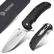 Load image into Gallery viewer, NedFoss Folding Pocket Knife with Durable G10 Handle, Survival Knife SpeedSafe Assisted Opening with Flipper, Premium Stainless Steel Blade, Pocket Clip for Outdoor, Camping and Hiking (Black Shark)
