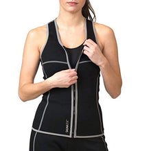 Load image into Gallery viewer, SaunaTek Women's Sauna Sweat Suit Vest for Exercise and Heat Training, Neoprene Tank Top Waist Trainer Vest for Abdomen and Back, Medium
