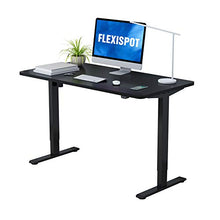Load image into Gallery viewer, Flexispot Standing Desk 48 x 30 Inches Height Adjustable Desk Electric Sit Stand Desk Home Office Desks Whole-Piece Desk Board (Black Frame + 48 in Blacktop)
