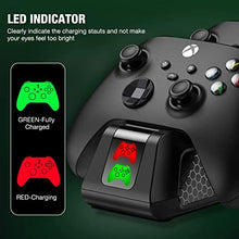 Load image into Gallery viewer, Controller Charger Station for Xbox with 2x1800mAh Rechargeable Battery Packs for Xbox Series X/S|Xbox One/X/S/Elite Controller, Fast Charging Dock Station for Xbox 1 Controller with 4 Battery Covers
