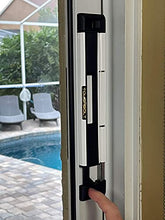 Load image into Gallery viewer, TOUGHBOLT Premium Sliding Glass Door Lock - Child Safety Lock with Double-DEADBOLT - Exterior Warning Sticker Included – See Tools Required to Install
