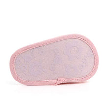 Load image into Gallery viewer, Meckior Infant Baby Girls Sandals Faux Fur Slides with Elastic Back Strap Flats Slippers Princess Dress First Walker Moccasins Shoes
