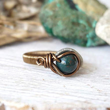 Load image into Gallery viewer, Custom Raw Natural Bloodstone Ring - Choose Size - Men's and Women's Crystal Flow Jewelry - March Birthstone
