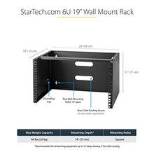 Load image into Gallery viewer, StarTech.com 6U Wall Mount Network Rack - 14 Inch Deep (Low Profile) - 19" Patch Panel Bracket for Shallow Server and IT Equipment, Network Switches - 44lbs/20kg Weight Capacity, Black (WALLMOUNT6)
