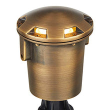 Load image into Gallery viewer, VOLT Cold Forged Brass 12V in-Grade Bronze Well Light (Turret Top) with LED Bulb
