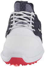 Load image into Gallery viewer, Puma Golf Men's Ignite Pwradapt Caged Golf Shoe, Puma White-Puma Silver-Peacoat, 10.5 M US
