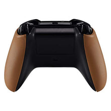 Load image into Gallery viewer, eXtremeRate Brown Luxury PU Leather Top Shell Front Housing Faceplate Replacement Parts with Side Rails Panel for Xbox One X &amp; One S Controller (Model 1708)
