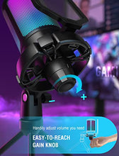 Load image into Gallery viewer, FIFINE Gaming Microphone and Computer Speaker, USB Mic with Quick Mute,Tripod Stand, Pop Filter, Shock Mount, Gain Control, RGB External Speaker for Streaming Twitch Podcasts Video (A6V+A16
