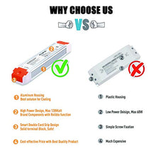 Load image into Gallery viewer, PLUSPOE 12volt 120watt Power Supply Driver TRIAC Dimmable Transformer for LED Flexible Strip Light (Works with Standard Wall AC Dimmers)

