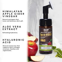 Load image into Gallery viewer, WOW Skin Science Apple Cider Vinegar Foam Exfoliating Face Wash &amp; Brush - Facial Cleanser Acne Face Wash for Women &amp; Men - Face Wash Oily Skin Gentle Face Cleanser - Natural Face Wash Sensitive Skin
