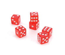 Load image into Gallery viewer, Harbor Loot Red Dice Shaker Cup Complete with Matching Dice Set of Six Red Translucent Dice
