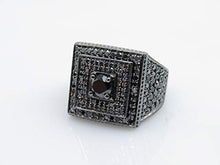 Load image into Gallery viewer, Dazzlingrock Collection 2.80 Carat (ctw) Black Rhodium Plated 10K Round Black Diamond Mens Ring, White Gold, Size 10
