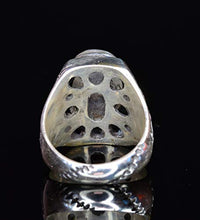 Load image into Gallery viewer, Sterling Silver Men Ring,Natural Rainbow Moonstone Gemstone, Free Express Shipping
