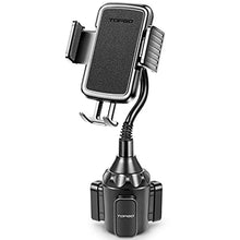 Load image into Gallery viewer, [Upgraded] TOPGO Cup Holder Phone Holder for Car, Car Cup Holder Phone Mount Universal Adjustable Gooseneck Cup Holder Cradle Car Mount for Cell Phone iPhone,Samsung,LG (Black)
