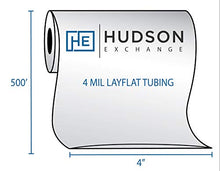 Load image into Gallery viewer, Hudson Exchange LDPE Poly Tubing, Mini Roll, 4" W x 500' L, 4 Mil
