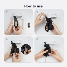Load image into Gallery viewer, KIWI design Controller Grips Cover Accessories for Meta/Oculus Quest 2 with Battery Opening, Protector with Knuckle Straps(Black)
