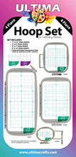 Load image into Gallery viewer, Ultima 4 Piece Embroidery Hoop Set for Brother, Innovis &amp; Baby Lock Embroidery Sewing Machines

