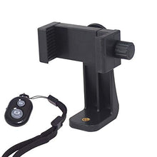 Load image into Gallery viewer, Bestshoot Phone Tripod Mount Adapter &amp; Smartphone Remote Controller, Smartphone Holder Clip Compatible with iPhone Samsung and All Cell Phones, Rotates Vertical Horizontal Adjustable Clamp
