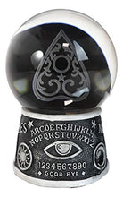 Load image into Gallery viewer, Ebros Wicca Sacred Moon Ouija Spirit Trance Board Evil Eye Pedestal Figurine with Blue and White LED Scrying Glass Gazing Ball Orb Fused with Scroll Lace Planchette Symbol
