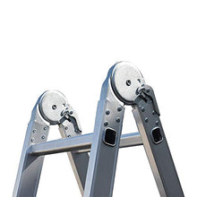 Load image into Gallery viewer, findmall Folding Step Ladder Aluminum Multi - Use Heavy Duty Step Ladder 11.8FT/3.6M for Industrial Household Daily
