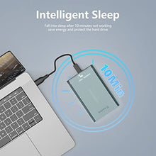 Load image into Gallery viewer, WAVLINK 2.5" Hard Drive Enclosure, USB C 3.1 Gen 2 to SATA External Hard Disk Case Clear for 9.5/7mm HDD SSD w/UASP 6Gbps 4TB Tool Free for WD Seagate Toshiba Samsung Hitachi PS4 Xbox Router
