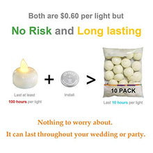 Load image into Gallery viewer, Homemory 24 Pack Waterproof Flameless Floating Tealights, Warm White Battery Flickering LED Tea Lights Candles - Wedding, Party, Centerpiece, Pool &amp; SPA
