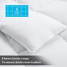 Load image into Gallery viewer, EDILLY All Season Queen Size Soft Quilted Down Alternative Comforter Hotel Collection Reversible Duvet Insert with Corner Tabs, Fluffy Hypoallergenic,88 by 88 Inches,White
