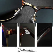 Load image into Gallery viewer, Joopin Semi Rimless Polarized Sunglasses Women Men Retro Brand Sun Glasses (Retro Leopard Blue)
