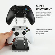 Load image into Gallery viewer, OAPRIRE Universal Dual Controller Holder for PS4 PS5 Xbox ONE Switch, Controller Stand Gaming Accessories, Build Your Game Fortresses (Crystal Black)
