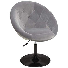 Load image into Gallery viewer, Duhome Velvet Accent Chairs, Lounge Chair Adjustable Modern Round Tufted Back Swivel Make-up Vanity Chair Light Grey
