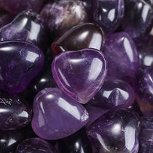Load image into Gallery viewer, Jovivi Healing Crystal Natural Amethyst Love Heart Stones Bulk Pocket Worry Stone Gemstone Therapy Chakra Balancing Reiki Yoga Meditation Home Decoration, 0.6",Pack of 30
