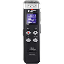 Load image into Gallery viewer, EVISTR 16GB Digital Voice Recorder Voice Activated Recorder with Playback - Upgraded Small Tape Recorder for Lectures, Meetings, Interviews, Mini Audio Recorder USB Charge, MP3
