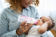 Load image into Gallery viewer, Dr. Brown's Options+ Baby Bottles Pink Gift Set with Silicone Teether, Pink Sippy Cup, Pink Bottle Brush and Travel Caps, Includes 6 Narrow Pink Baby Bottles
