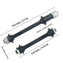 Load image into Gallery viewer, AiTuiTui 1 Pair MTB Quick Release Bicycle Hub, Road Mountain Bike Front &amp; Rear Axle Hollow Shaft Set with Standard Spacing
