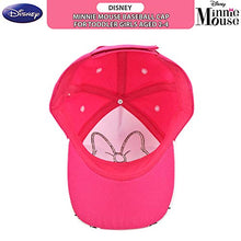 Load image into Gallery viewer, Disney girls Toddler Hat For girlâ€™s ages 2-7 Minnie Mouse Kids Baseball Cap, Pink/White, 2-4T US
