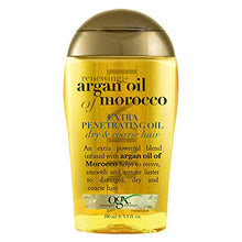 Load image into Gallery viewer, OGX Extra Strength Renewing + Argan Oil of Morocco Penetrating Hair Oil Treatment, Deep Moisturizing Serum for Dry, Damaged &amp; Coarse Hair, Paraben-Free, Sulfated-Surfactants Free, 3.3 fl oz
