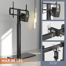 Load image into Gallery viewer, Universal Floor TV Stand with Mount 80 Degree Swivel Height Adjustable and Space Saving Design for Most 27 to 65 inch LCD, LED OLED TVs, Perfect for Corner &amp; Bedroom HT1002B
