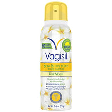 Load image into Gallery viewer, Vagisil Scentsitive Scents Feminine Dry Wash Deodorant Spray for Women, Gynecologist Tested, Paraben Free, White Jasmine , 2.6 Ounce (Pack of 1)
