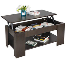 Load image into Gallery viewer, ZENY Lift Top Coffee Table with Hidden Compartment and Storage Shelves Modern Furniture for Home, Living Room, Décor
