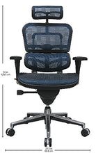 Load image into Gallery viewer, Ergohuman High Back Swivel Chair with Headrest, Black Mesh &amp; Chrome Base
