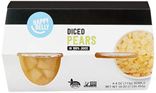 Load image into Gallery viewer, Amazon Brand - Happy Belly Fruit Bowls, Diced Pears in 100% Juice ,4 Count, 4 Ounce Bowls
