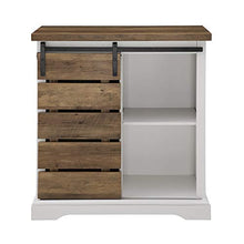 Load image into Gallery viewer, Walker Edison Furniture Company Modern Farmhouse Buffet Sideboard Kitchen Dining Storage Cabinet Living Room, 32 Inch, Reclaimed Barnwood Brown
