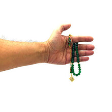 Load image into Gallery viewer, -Orient Collection-Prayer Beads-Worry Beads-Tesbih-Tasbih-Tasbeeh-Misbaha-Masbaha-Subha-Rosary (Green Jade Stone (8 mm-33 Beads))
